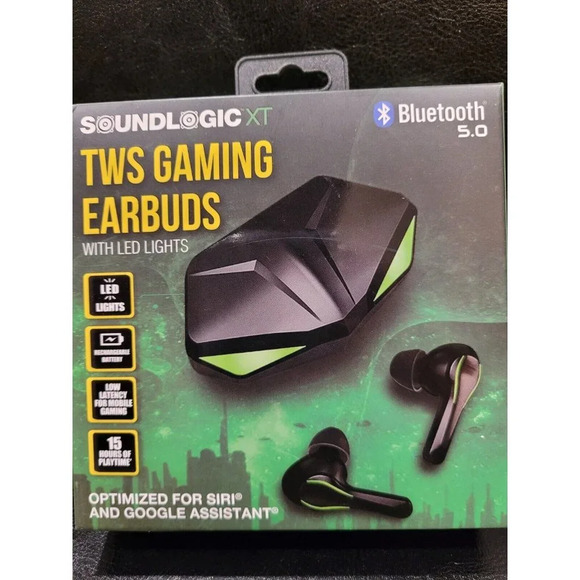 Soundlogic XT TWS Gaming Earbuds with LED Lights with Bluetooth 5.0 - Picture 1 of 5